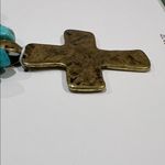 Atterri | Turquoise Cross Choker Necklace ~ 14β + 3β Blue Photo 9