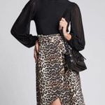 Ganni Leopard-Print Cotton-Denim Wrap Skirt EU 40 / US 8-10 Photo 1