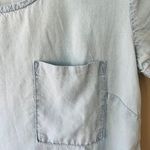 Cloth & Stone Cloth n Stone Sz S Tencel Light Blue Denim Top Blouse Side Slits Pullover Photo 5