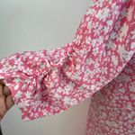 Olivia Bonas Two Tone Ditsy Floral Pink Midi Dress Size 14 Photo 3