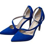 Kelly & Katie  Heels Blue Suede Ankle Strap Sevama 7 M 4" Photo 3
