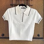 ZARA  White Knit Button Down Sweaters  Size S, Photo 0