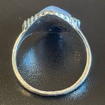 Vintage imitation opal woman silver plated ring size 8.5 Photo 3