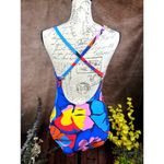 Nautica Bright Colorful Cross Back One Piece Swimsuit In to the Jungle size L Photo 10