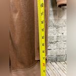 Camel brown velvet shirt dress button up sz S nwt Tan Photo 3