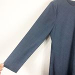 Theory  Side Fold Continuous 2 Long Sleeve Wool Sheath Dress Size 12 Ocean Photo 8