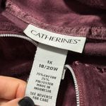 Catherines  women’s size 1X 18/20W full zip eggplant jacket pockets long sleeve Photo 3