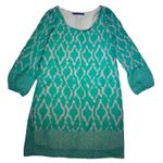 Peaches N Cream‎ Womens Dress Size Small Green Gray Lined Knit Lining Shift Photo 5