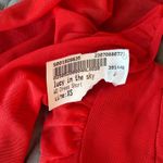 Lucy in the Sky Lucy in‎ the Sky Red Ruched Mini Dress Long Sleeve Cross Back S. NWT Photo 7