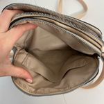 Nine West  women’s‎ tan crossbody rounded double zip adjustable strap purse bag Photo 4