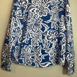 Coldwater Creek Women’s Jacket Large Blue White Moonlight Floral Full Zip Boho Photo 12