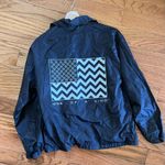 Augusta Sportswear Windbreaker Women Size S American Flag Photo 1