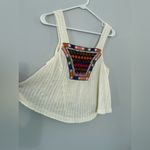 Urban Outfitters  Tank Top Loose Boho Hippie Multi Color Pattern Cream Size M Photo 2