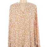 Torrid Cream Leopard Print Georgette Hi-Low Pullover Blouse Size M 00 Photo 2