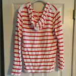 Crown & Ivy Red and White Striped Hoodie Nautical Photo 1
