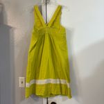 Anthropologie  Ipanema Sun Dress by Edme & Esyllte Chartreuse Embroidered Cotton Photo 2