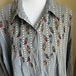American Vintage VINTAGE max & maggie textured floral Embroidered long sleeve button down shirt Photo 1