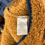 Derek Heart Brown Sherpa Quarter Zip Pullover with navy detailing Photo 4