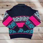 American Pride Flower Sweater Size Medium Colorful Classic Party Career‎ Fun Photo 1