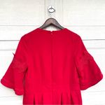 Jessica London Womens Dress Red Fit Flare Crochet Trim Holiday Size 12 Photo 4