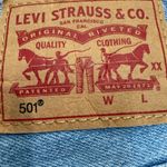 Levi's VTG 501 Distressed Cutoff Denim Jean Shorts Button Fly Y2K High Rise 30 Photo 3