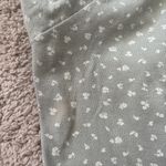 Brandy Melville Green Fitted Ruffled Cap Sleeve Blouse Photo 4