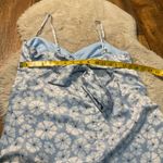 RSQ  Dress Size Large Silky Floral Tie Back Light Blue Womens‎ Photo 6
