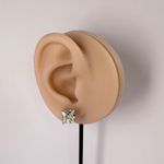 8mm CZ Stud Earrings for Men Women,Streetwear Punk Hip Hop Unisex Style Silver Photo 7