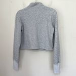 Senita Athletics Hailey Crop Quarter Zip Pullover Grey Fleece Lined ~ Size Small Photo 1