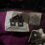 Storybook Knits New Treasures Purple Beaded Velvet Cardigan 3X Bow Buttons Glam Photo 12