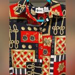 Vintage 80s EHL Red & Black Patterned Long Photo 1