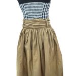 THML  Black and White Bubble Midi Dress with Tie Front Photo 1