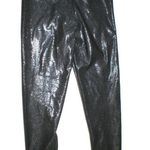 NWT New Womens S Delphine Murat Paris Pants Skinny Black Leggings Shimmer France Photo 3