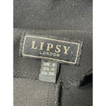 Lipsy Women's Black Lace Up High Waisted Wide Leg Trousers Dress Pants Size 4 Photo 2