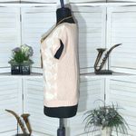 Vintage 80s 90s Knitted Cotton Top Diamond Pattern Pink Blouse Photo 3