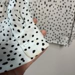 ALC Frank A.L.C.‎ White Dalmation Polka Dot Print Silk Blouse Size 2 Photo 1