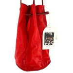 Obey Rare NWT x Los Angeles Leather Craft Rosyln Bucket Bag in Poppy Red Photo 4