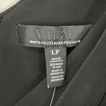 White House | Black Market NWT WHBM Jumpsuit Shirred Shoulder Black Matte Jersey LP Women's Large Petite Photo 7