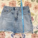 AGOLDE  Denim Skirt Womens 30 High Rise Raw Hem Mini Hipster Photo 6