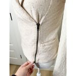 Anthropologie Dolan Left Coast Collection Oatmeal Heathered Knit Moto Jacket White Photo 4