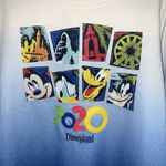 Disneyland  Resort  Parks Womens Sweatshirt Size L 2020 Ombre Blue White Photo 1