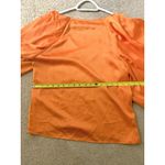 SheIn  Privé Lantern Sleeve Solid Blouse in Orange - Size M Photo 9