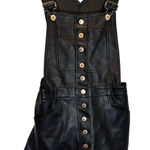 Vintage Highway Faux Leather Skort Overalls Photo 0