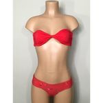 Volcom New.  red teeny bikini. Photo 3