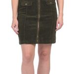 D. Jeans D.jean skirt women’s size 8 Olive green zipper up Corduroy mini skirt casual Photo 0