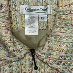 Coldwater Creek Sz 12 Rainbow Confetti Tweed Zip Front Jacket Blazer w/ Pockets Photo 3