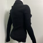 White House | Black Market  BLACK honeycomb zipper sweater small NEW Photo 3