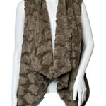 Anthropologie Elevenses Vest Womens Medium Tan Faux Fur Vest Edgy Urban Mob Wife Photo 0