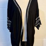 Chloe & Katie Black Embroidered Kimono Coverup Size M Photo 0