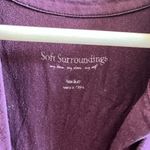 Soft Surroundings ‎ Santa Barbara Button Down Tunic Size M Asymmetrical Purple Photo 1